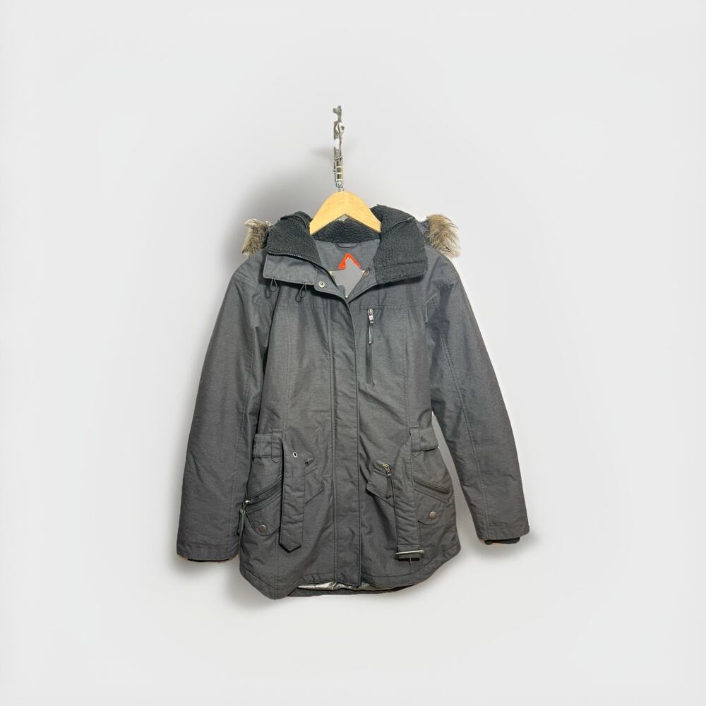 Columbia Carson Pass II Omni-Heat Jacket Women’s XS Black Faux Fur Hood Coat